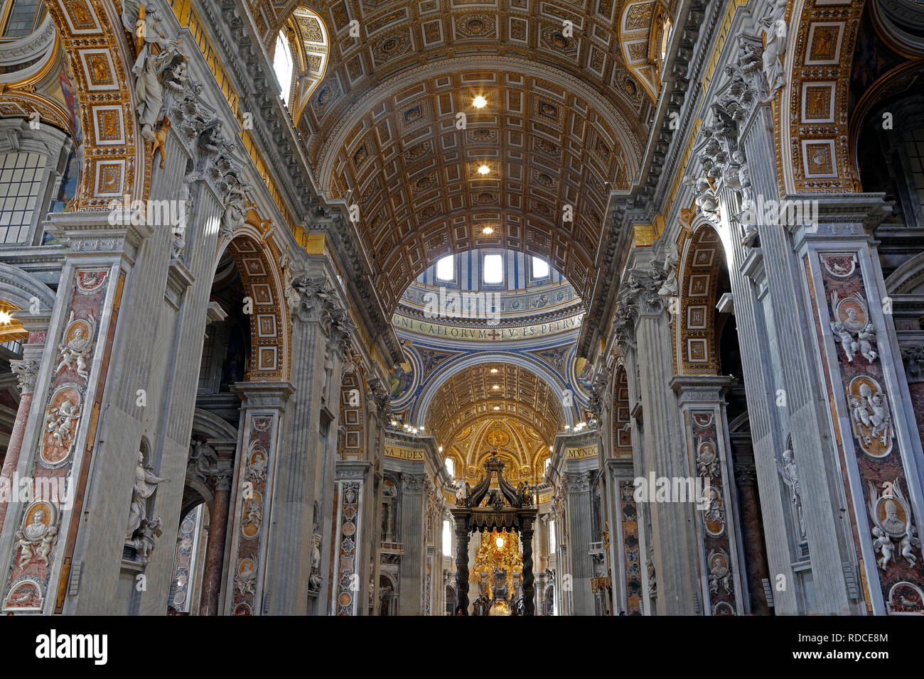 St. Peter Basilika, der Basilika von St. Peter im Vatikan, Vatikan, Rom, Italien Stockfoto