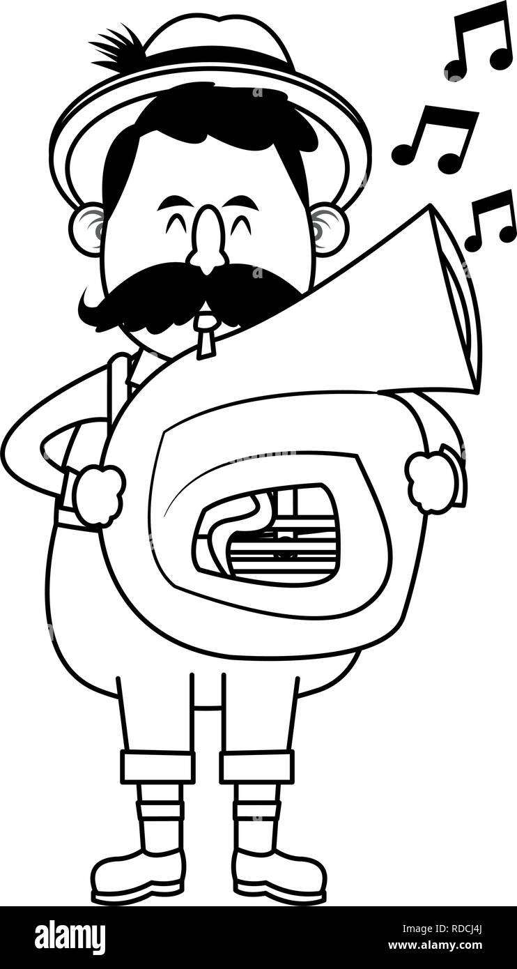 Bayerischer Mann oktoberfest Cartoons Stock Vektor