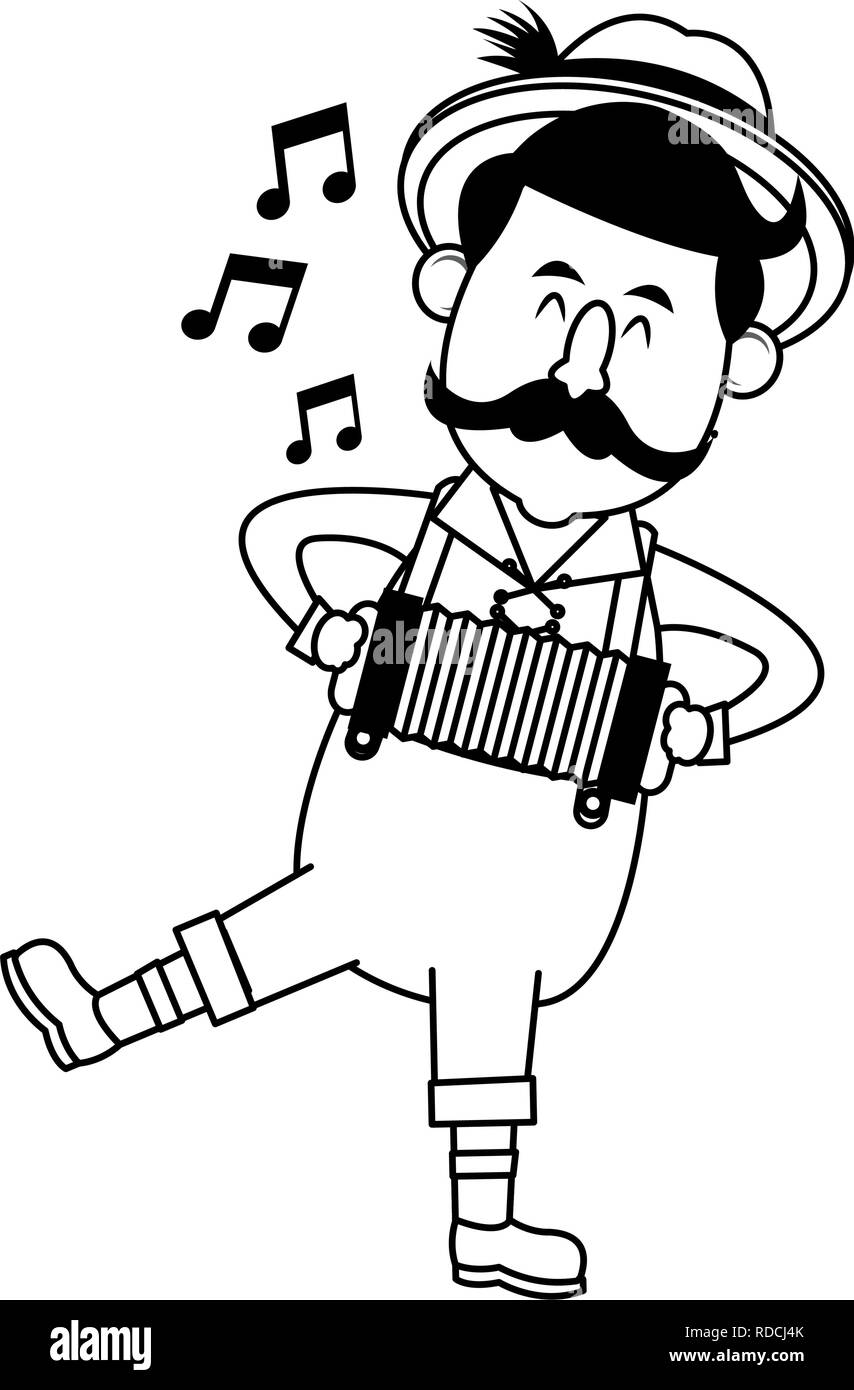 Bayerischer Mann oktoberfest Cartoons Stock Vektor