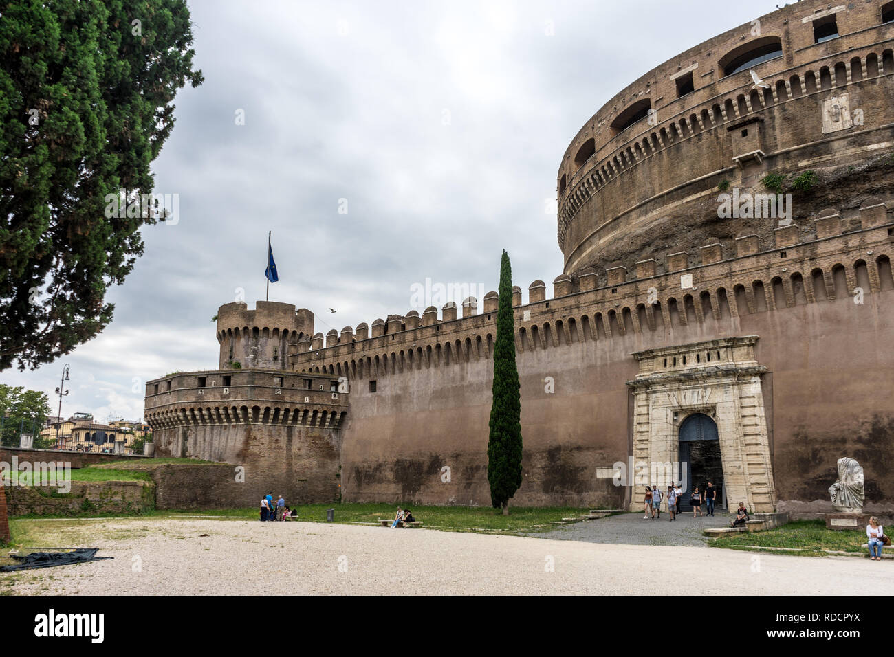 Rom, Italien, 23. Juni 2018: Das Castel Sant'Angelo, Mausoleum des Hadrian in Rom, Italien Stockfoto