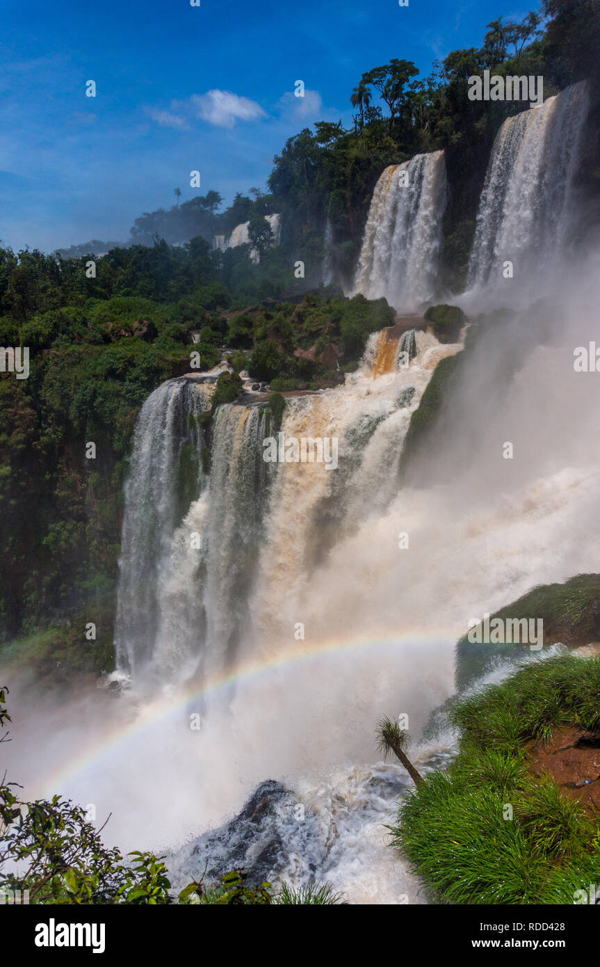 Wasserfälle von Iguazu Wasserfälle, Argentinischen Seite Stockfoto