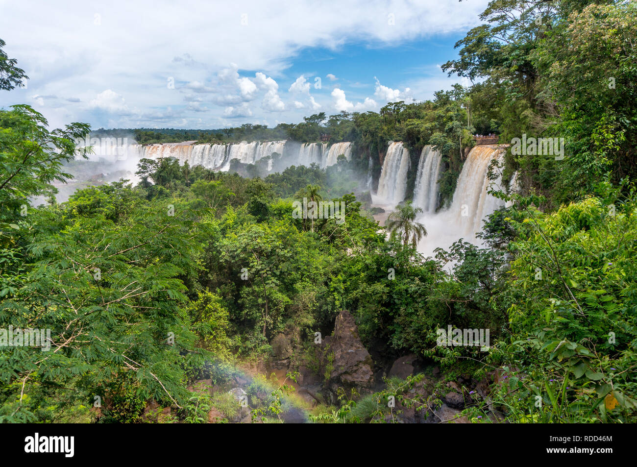 Zahlreiche Wasserfälle von Iguazu Wasserfälle, Argentinischen Seite Stockfoto