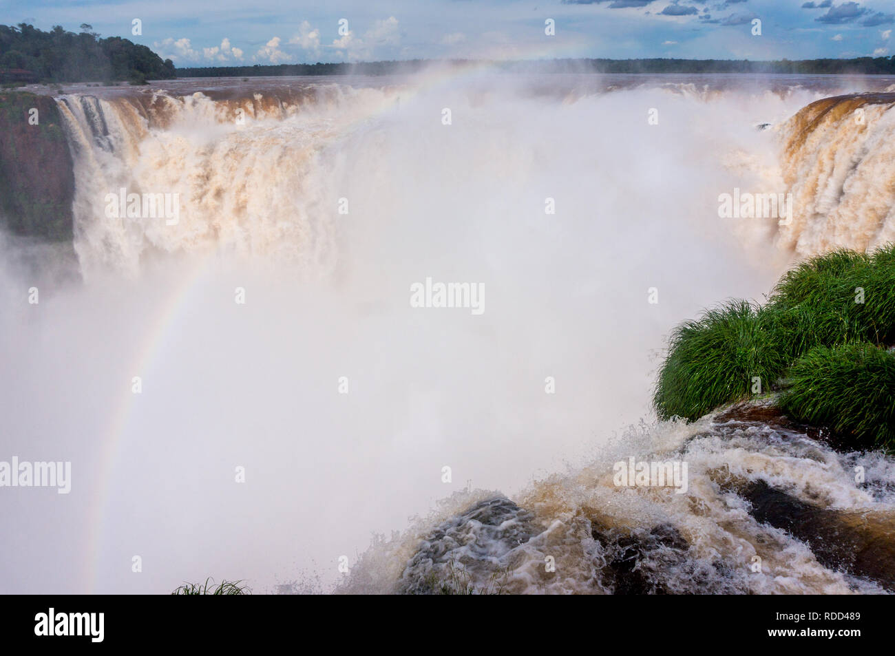 Die Iguazu Wasserfälle, Garganta del Diablo (Teufelsschlund), Argentinien Seite Stockfoto