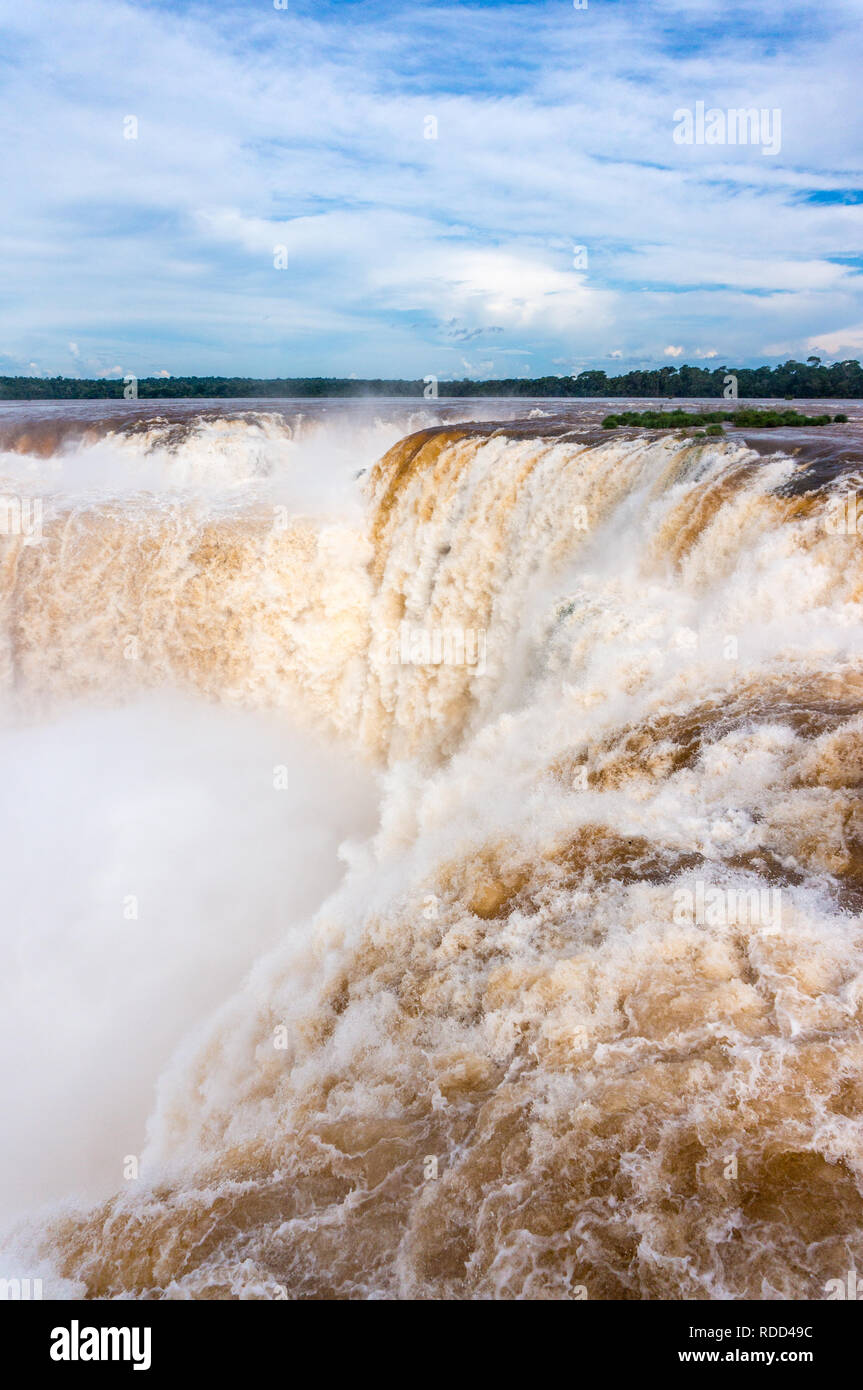 Die Iguazu Wasserfälle, Garganta del Diablo (Teufelsschlund), Argentinien Seite Stockfoto