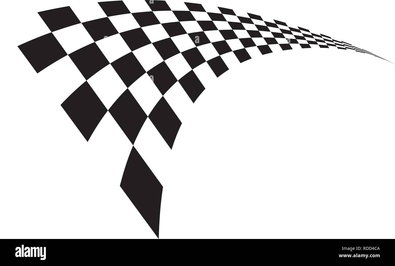 Race-flag Icon, einfaches Design Illustration Vektor Stock Vektor