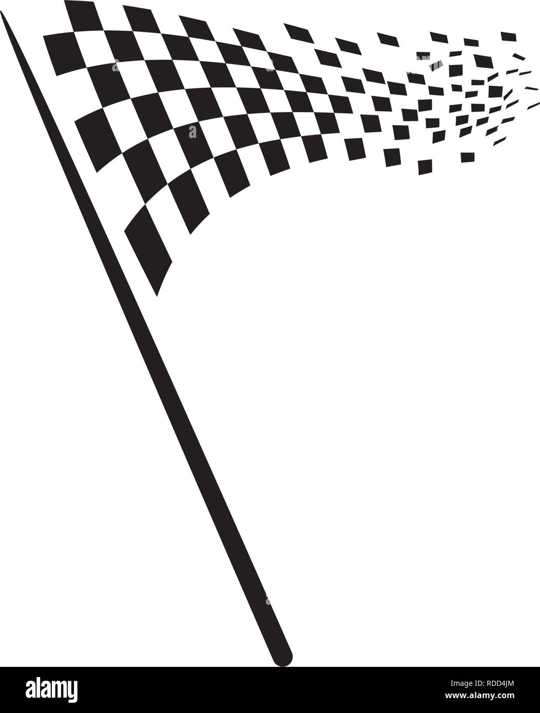 Race-flag Icon, einfaches Design Illustration Vektor Stock Vektor