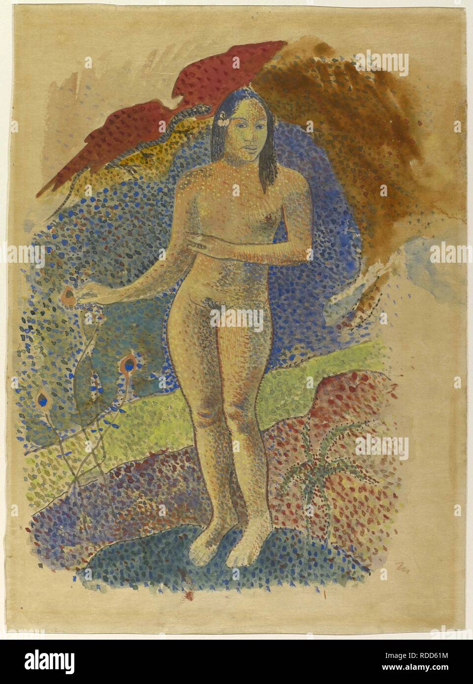 Te nave Nave fenua (Land des Wohlgefallens). Museum: Musée de Grenoble. Autor: Gauguin, Paul Eugéne Henri. Stockfoto