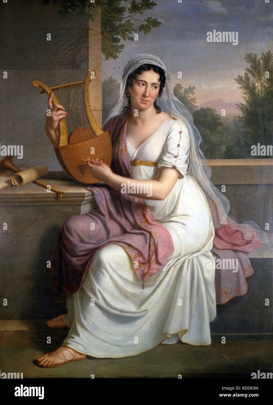 Portrait der Opernsängerin Isabella Colbran Angela (1785-1845). Museum: MUSEO TEATRALE ALLA SCALA. Autor: SCHMIDT, Johann Heinrich. Stockfoto