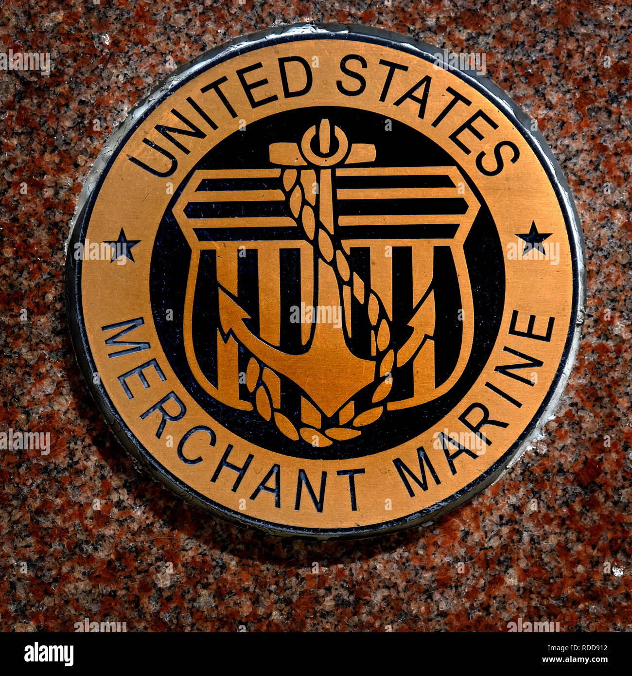 US-Militär Symbole für Navy marines Luftwaffe Armee der Vereinigten Staaten Stockfoto