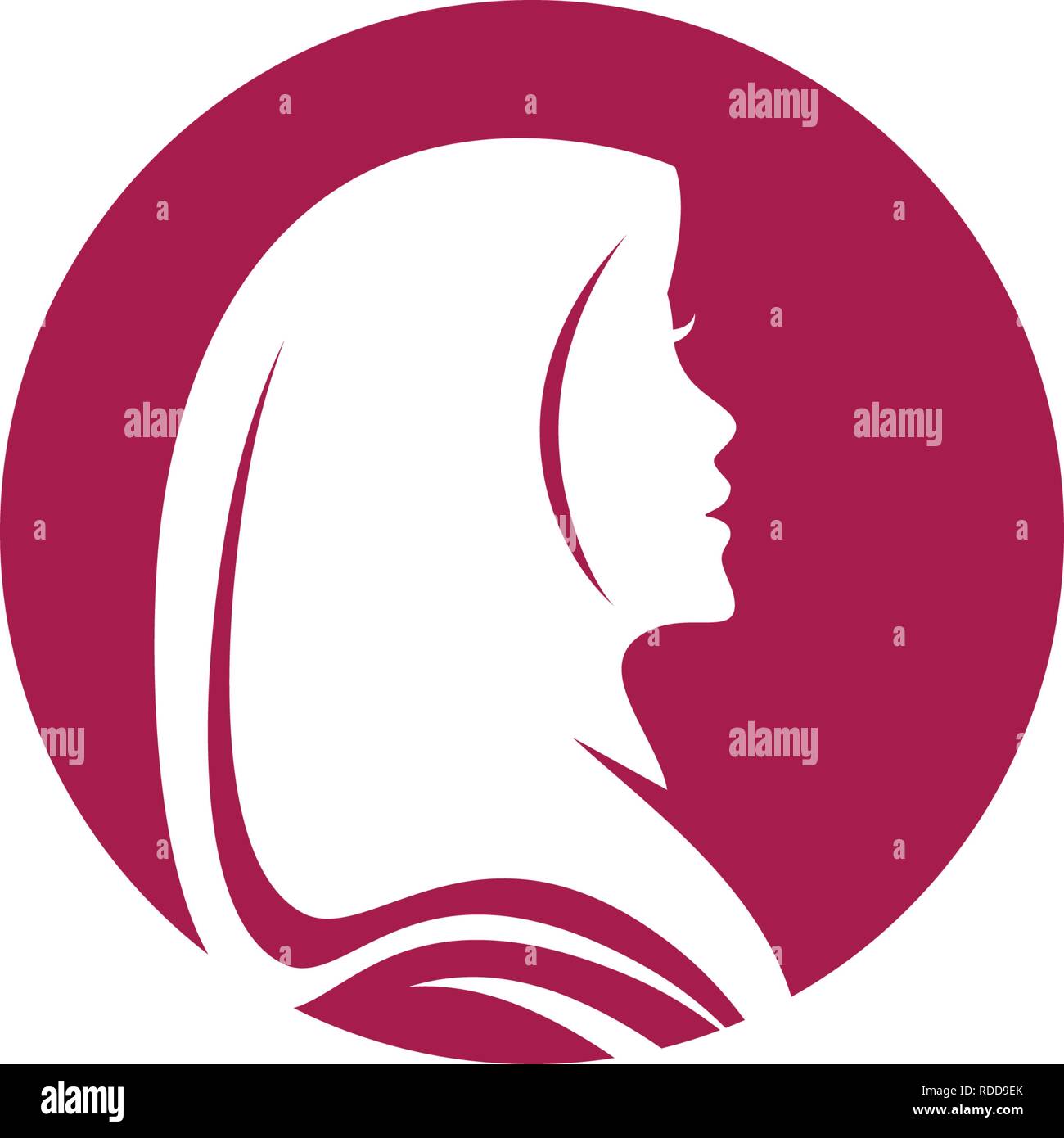 Muslima hijab Logo template Vector Illustration Design Stock Vektor