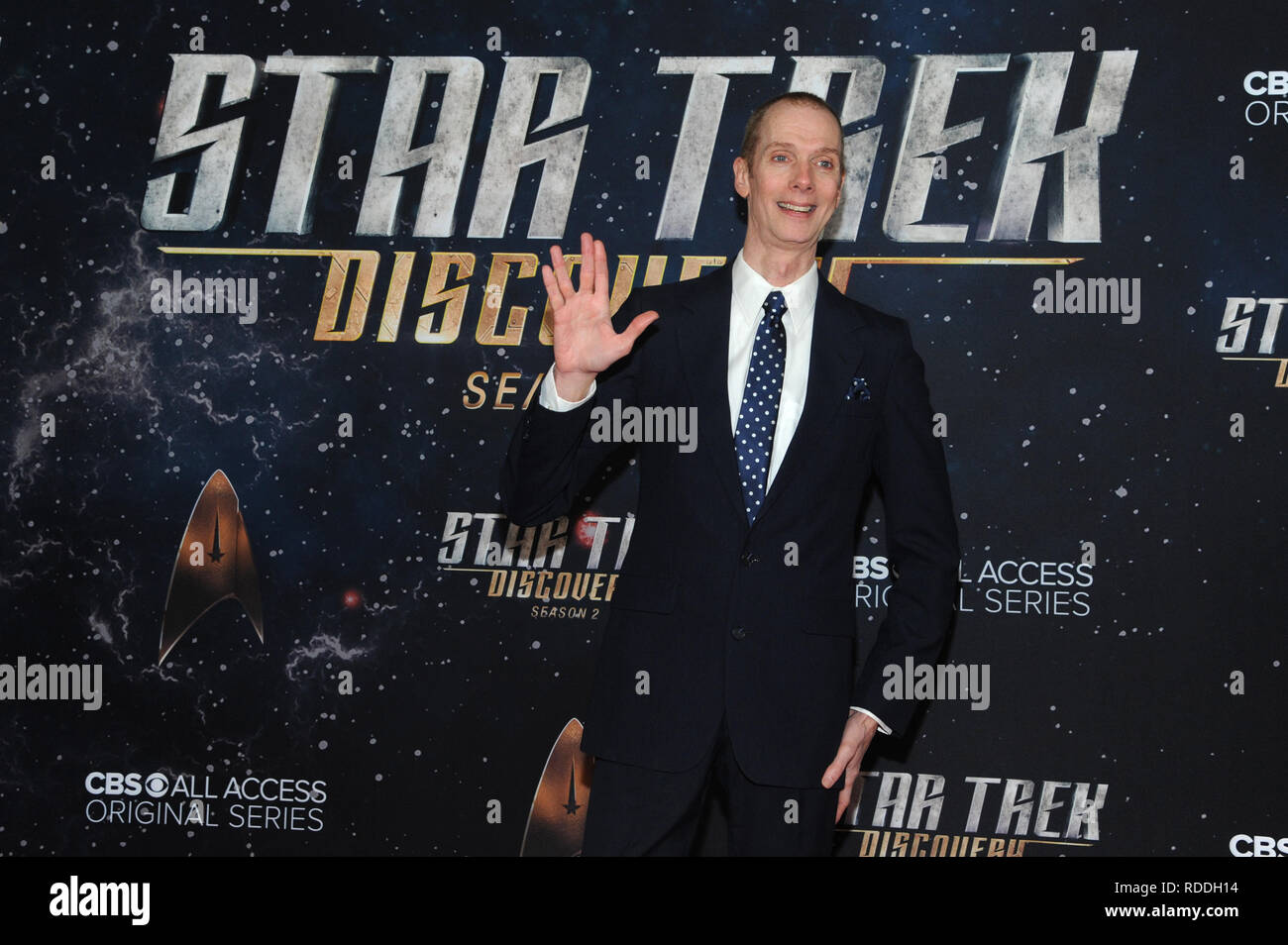 New York, NY, USA. 17 Jan, 2019. Doug Jones an den Star Trek: Discovery 2 Saison Premiere bei Conrad in New York City am 17. Januar 2019. Quelle: John Palmer/Medien Punch/Alamy leben Nachrichten Stockfoto