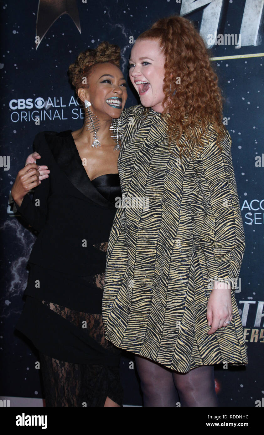 Januar 17, 2019 Sonequa Martin-Green, Maria Wiseman besuchen CBS alle Access präsentiert Star Trek Discovery 2 Saison Premiere bei Conrad in New York Januar 17, 2019 Credit: RW/MediaPunch Stockfoto