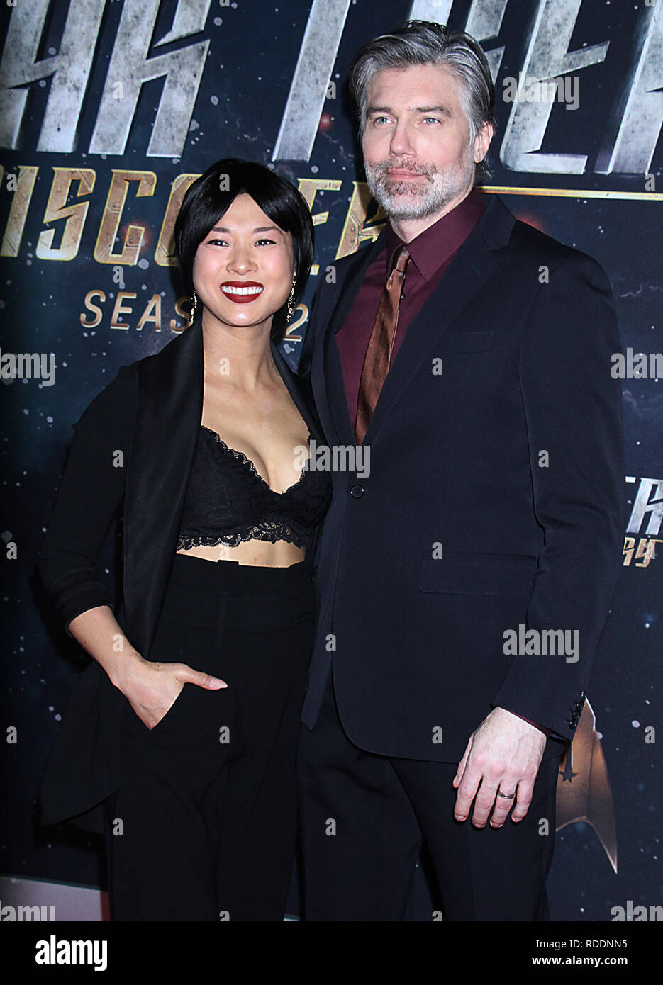 Januar 17, 2019 Darah Trang, Anson Mount besuchen CBS alle Access präsentiert Star Trek Discovery 2 Saison Premiere bei Conrad in New York Januar 17, 2019 Credit: RW/MediaPunch Stockfoto