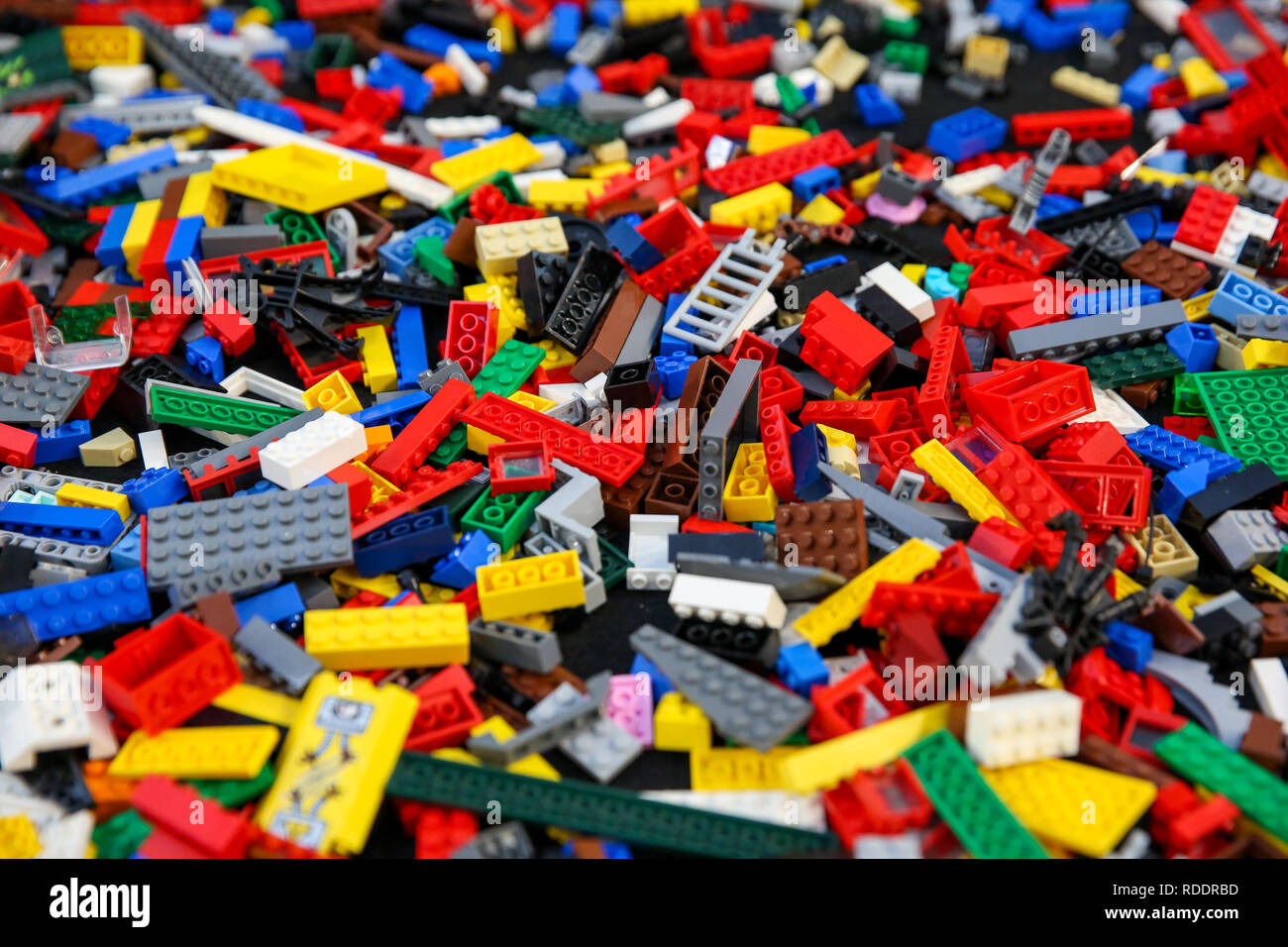 Lego-Steine an der jährlichen London Model Engineering Ausstellung im  Alexandra Palace gesehen werden, nördlich von London. Über 50 Vereine und  Gesellschaften sind, die volle Bandbreite der Modellierung von  traditionellen Model Engineering ...