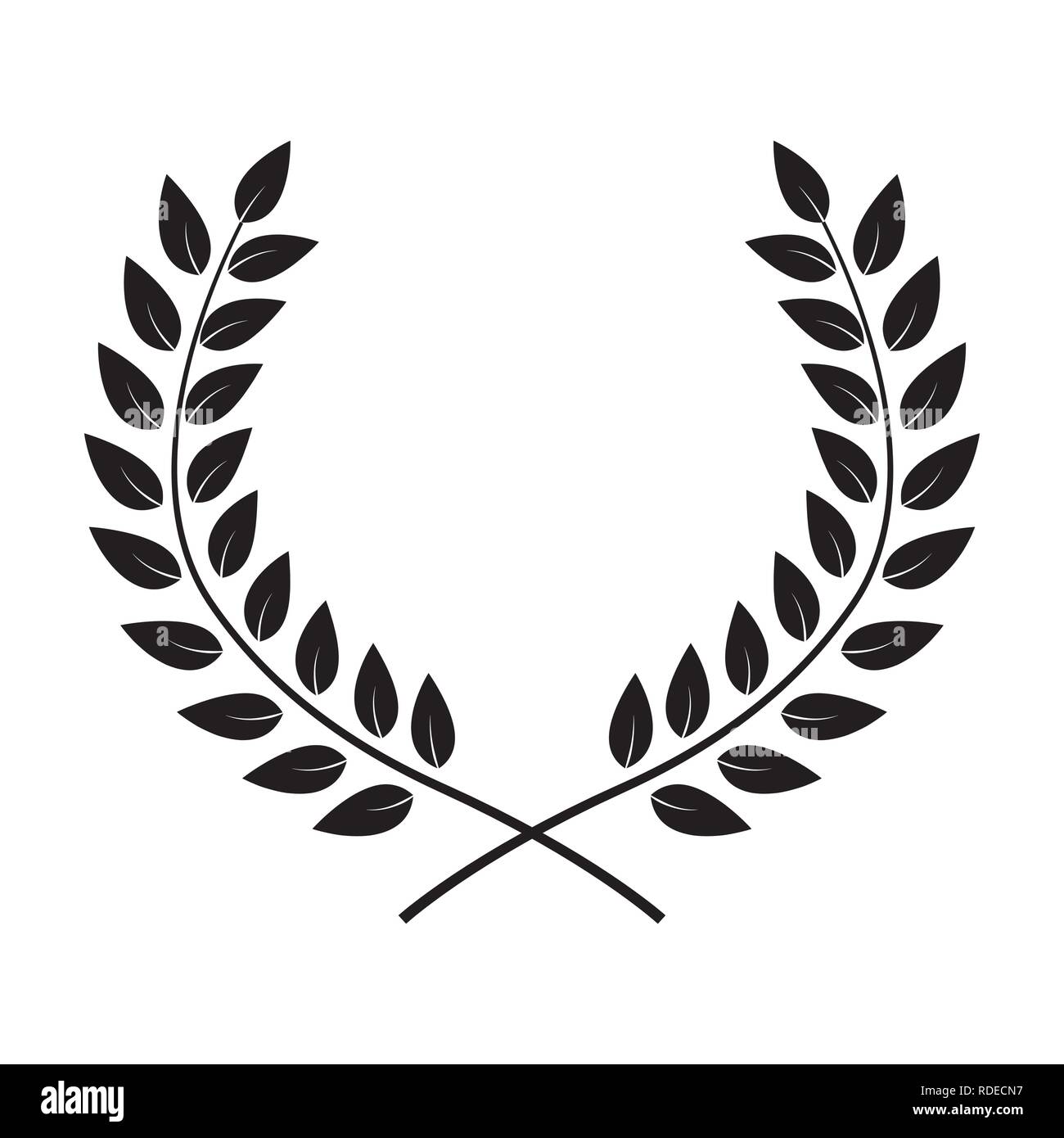 Award Lorbeerkranz. Sieger Leaf Label, das Symbol des Sieges. Vector Illustration EPS 10. Stock Vektor