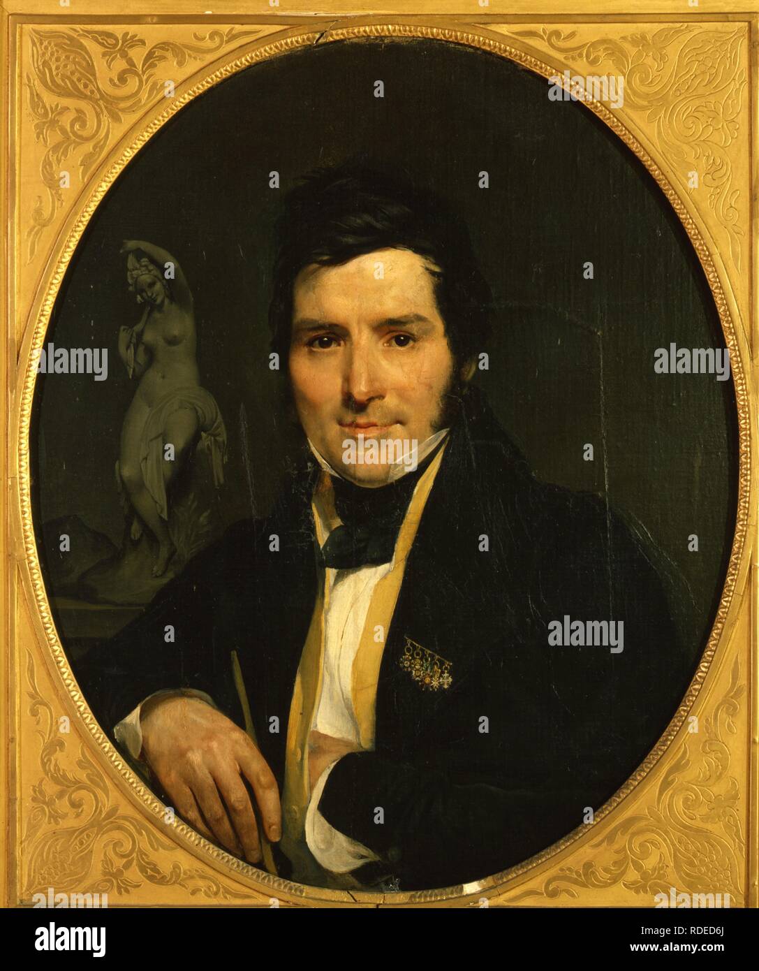 Portrait von cincinnato Baruzzi (1796-1878). Museum: Collezioni Comunali d'Arte, Bologna. Autor: Briullov, Karl Pawlowitsch. Stockfoto