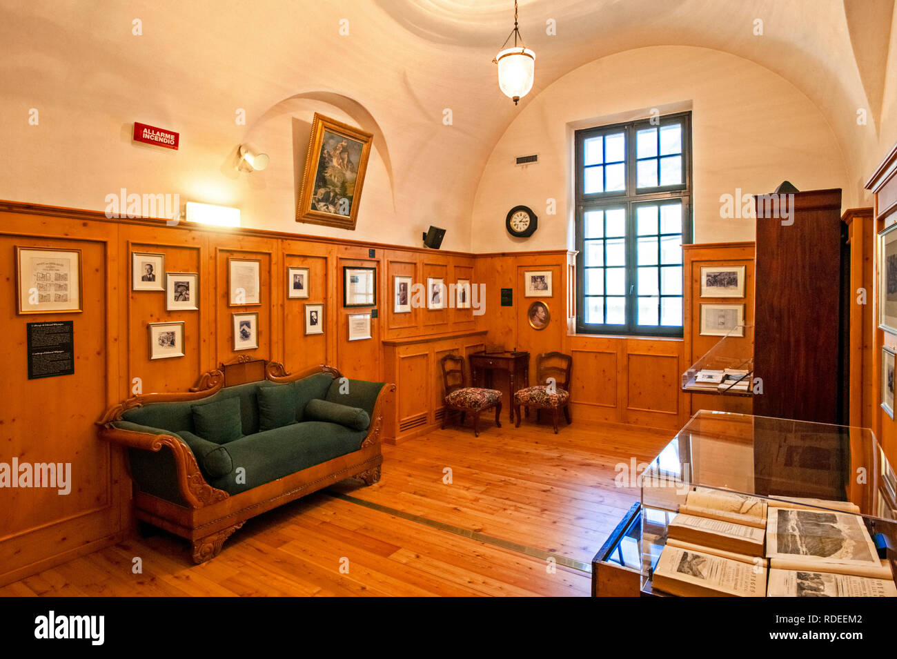 Italien Valle D'Aosta Bard das Fort - jetzt Museum - Museum der Alpen - Wiederaufbau der Whymper des berühmten Hotel Monte Rosa in Zermatt, Stockfoto