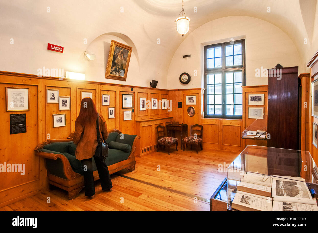 Italien Valle D'Aosta Bard das Fort - jetzt Museum - Museum der Alpen - Wiederaufbau der Whymper des berühmten Hotel Monte Rosa in Zermatt, Stockfoto