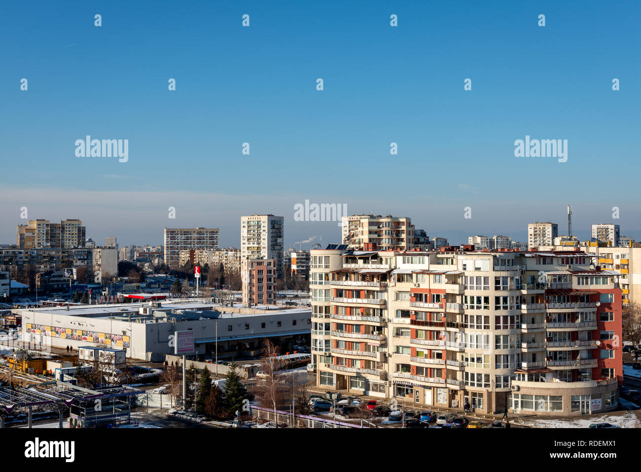 Sofia Bulgarien Wohngebietsübersicht, Osteuropa, Balkan, EU Stockfoto