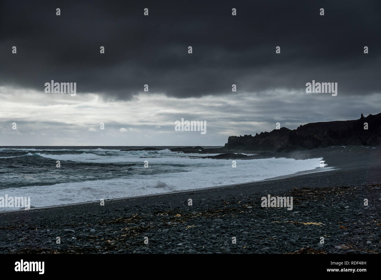 Strand von Djúpalónssandur auf der Snaefellsnes Halbinsel Stockfoto