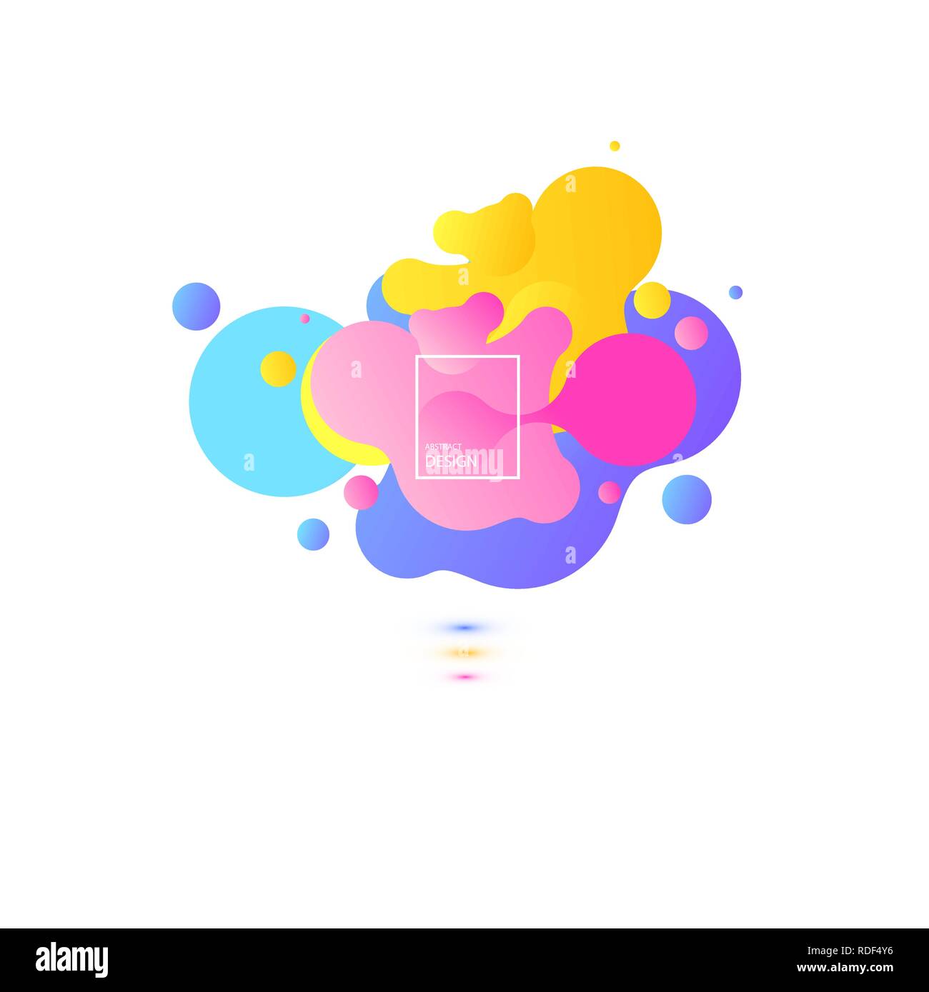 Abstrakte geometrische Formen. Flüssige gradient Banner auf weißen isoliert. Fluid vector Hintergrund. Gradient geometrische Banner mit fließenden Flüssigkeiten, Formen. Dynamische Fluid Design für Logos, Flyer oder presentstion. Abstract vector Hintergrund Stock Vektor