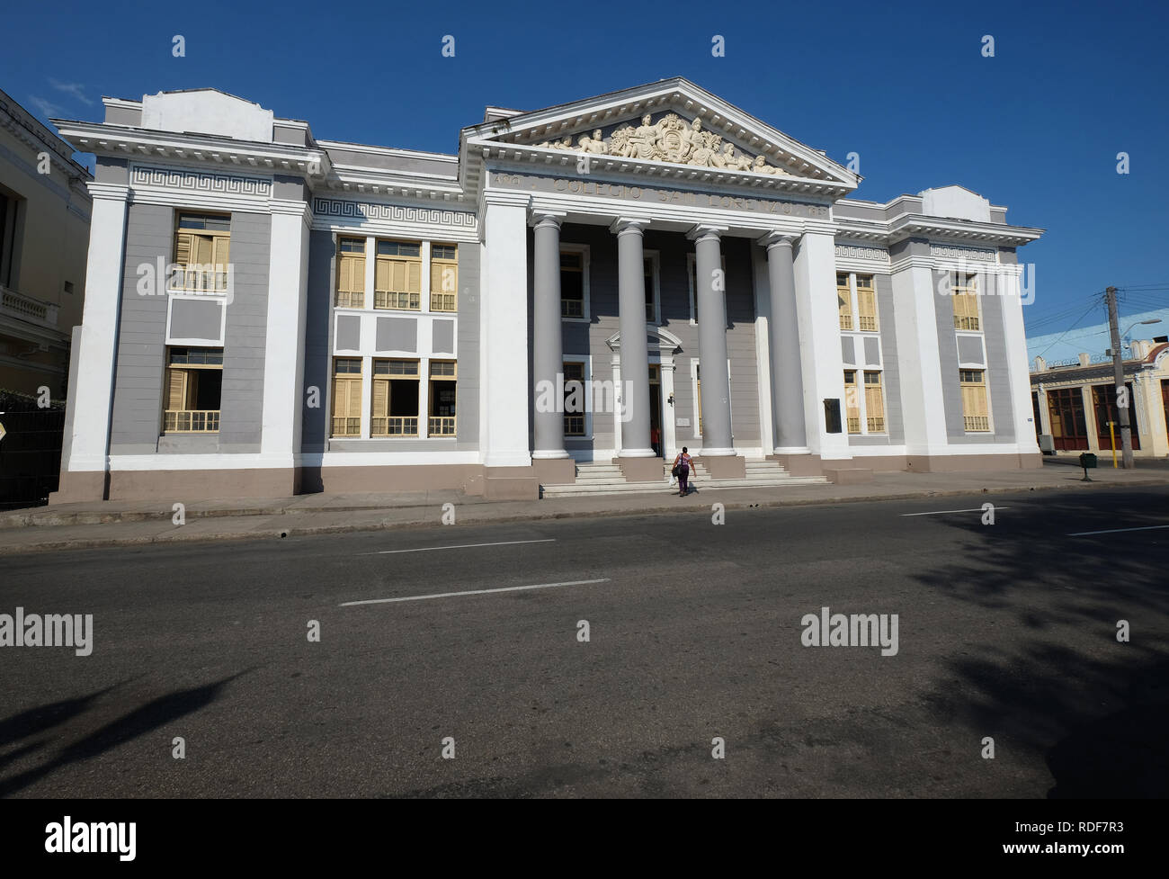 Universität, Colegio San Lorenzo, historischen Zentrum der Stadt Cienfuegos, Provinz Cienfuegos, Kuba Stockfoto