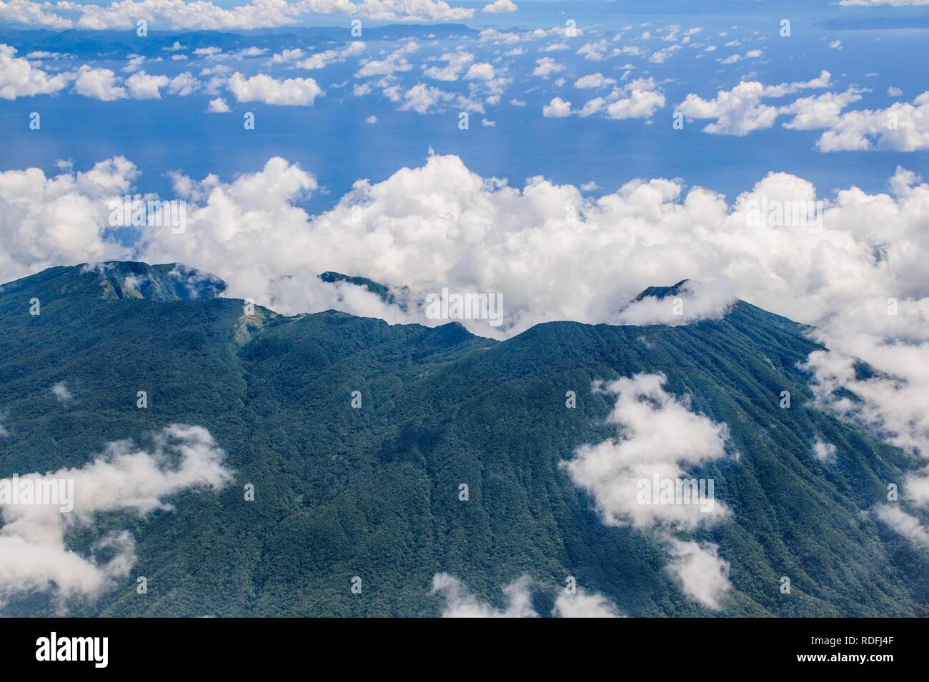 Luftaufnahme von Vulkan Mayon, Legazpi, Southern Luzon, Philippinen Stockfoto