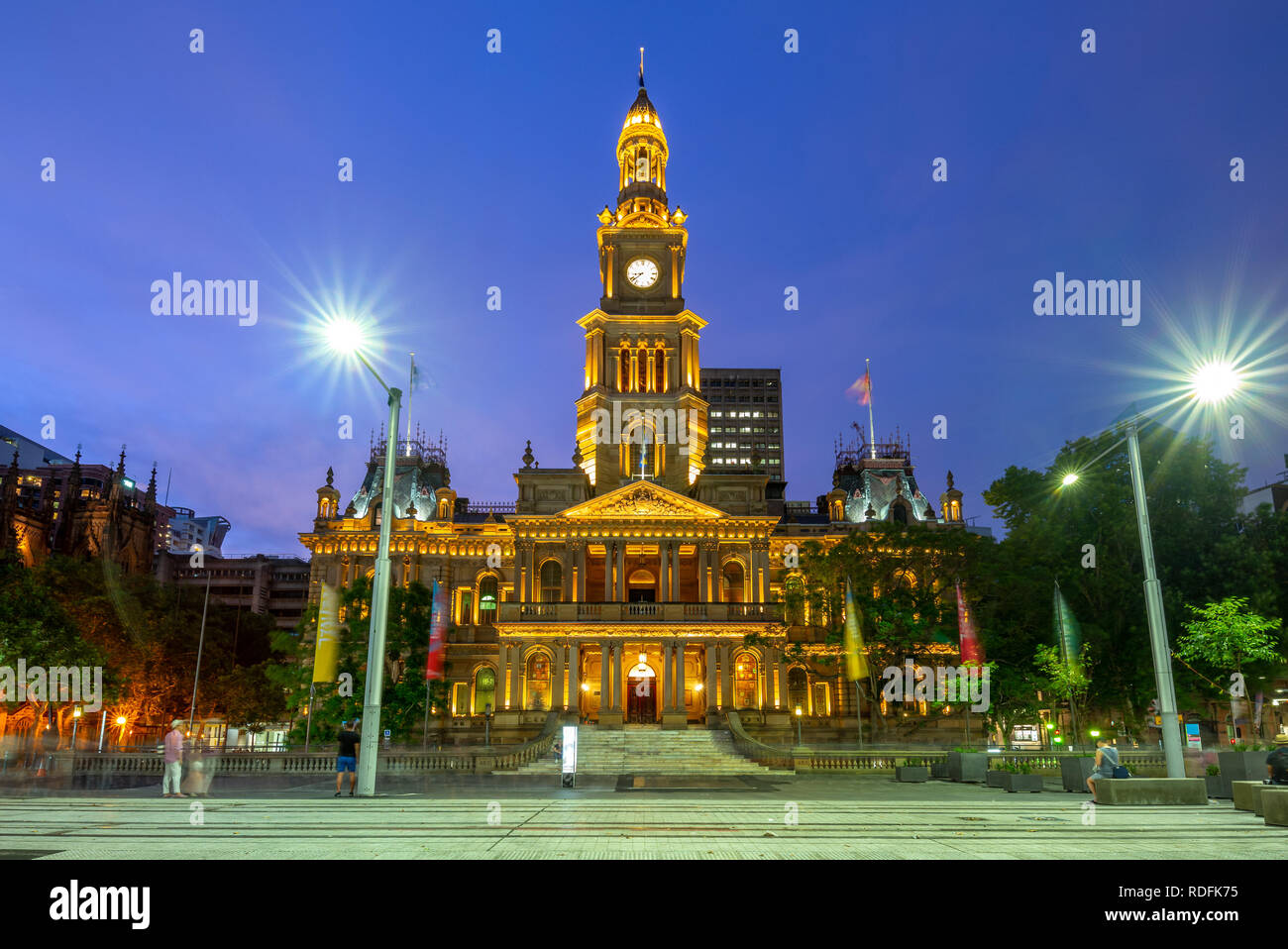 Sydney Town Hall in Sydney Central Business District Stockfoto