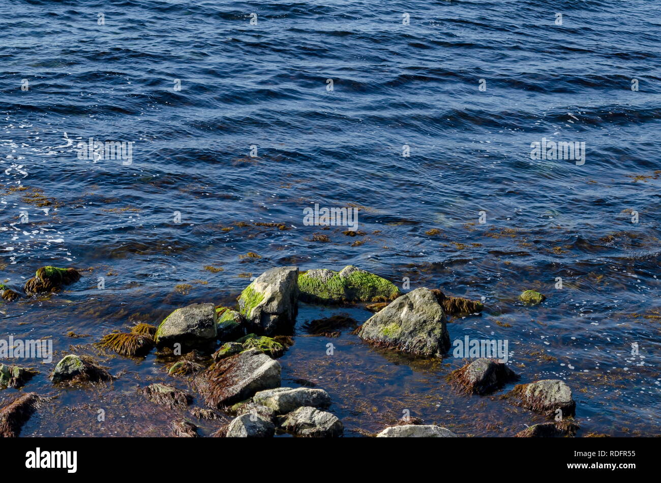 Landschaft der Küste des Schwarzen Meeres von Nessebar, Bulgarien Stockfoto