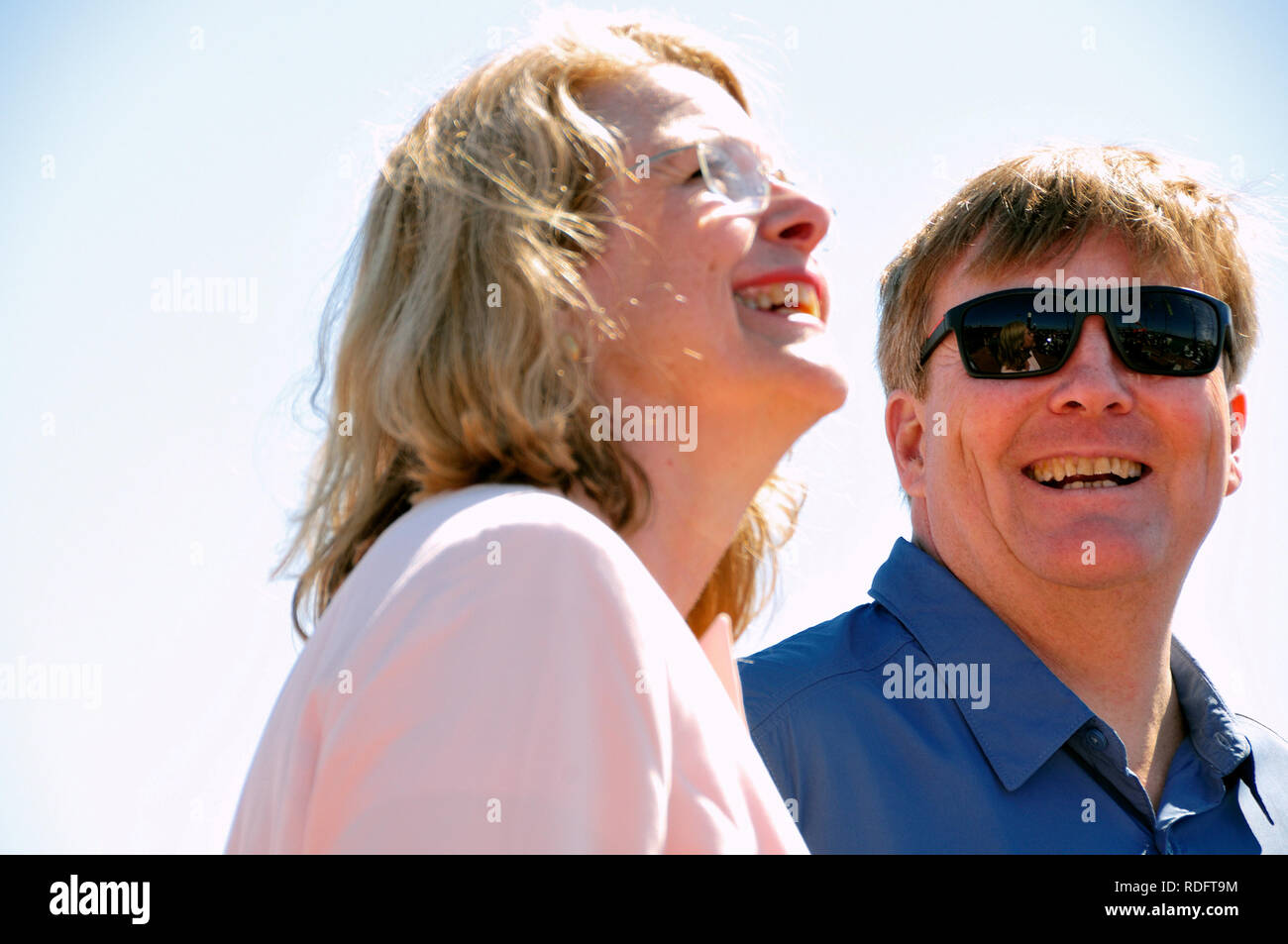 "Volvo Ocean Race Village" Hafen von Scheveningen, Den Haag, Niederlande, Freitag, 29. Juni 2018. Seine königliche Hoheit König Willem-Alexander und der Bürgermeister Der Stockfoto