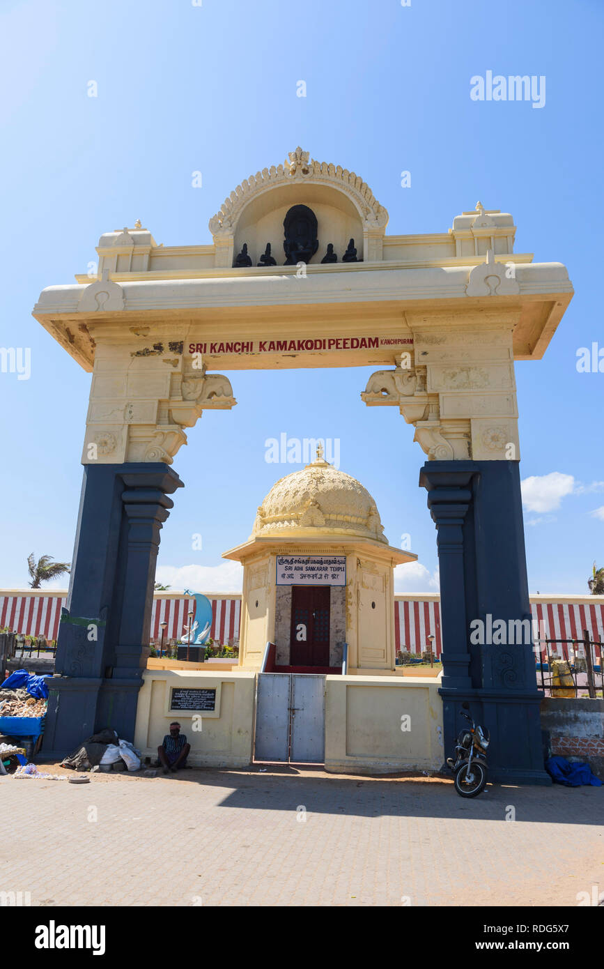 Kumari Amman Tempel, Kanyakumari (Kap Comorin), Tamil Nadu, Indien Stockfoto