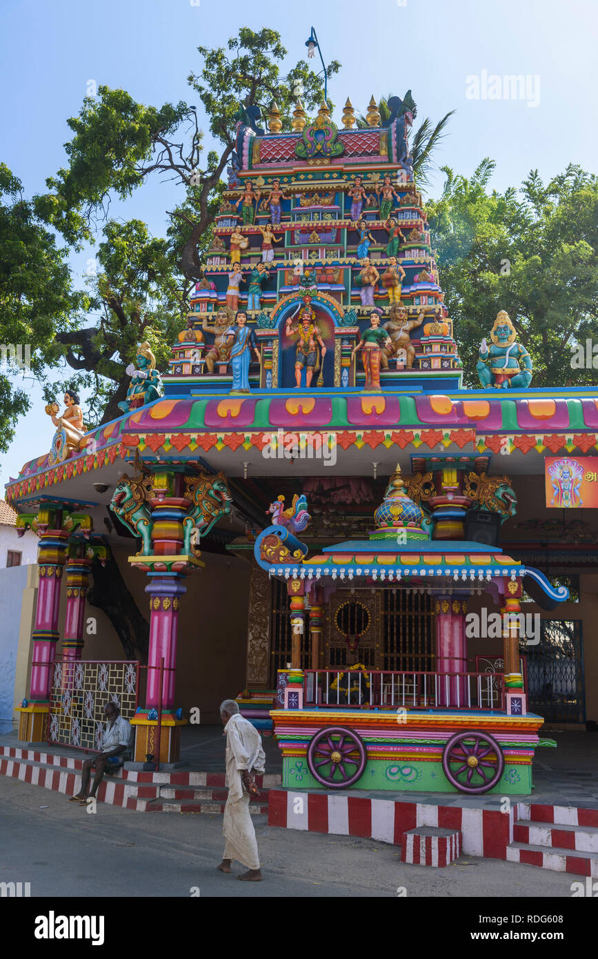 Hinduistischer Tempel, Tamil Nadu, Indien Stockfoto
