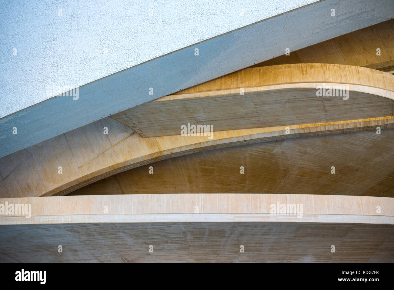 Architektonische Details der Oper in Valencia, Spanien Stockfoto