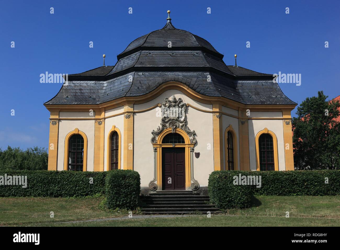 Gartensalett Pavillon von Abt Bonifatius Gessner, Kloster Maria Bildhausen Abtei in Muennerstadt Stockfoto