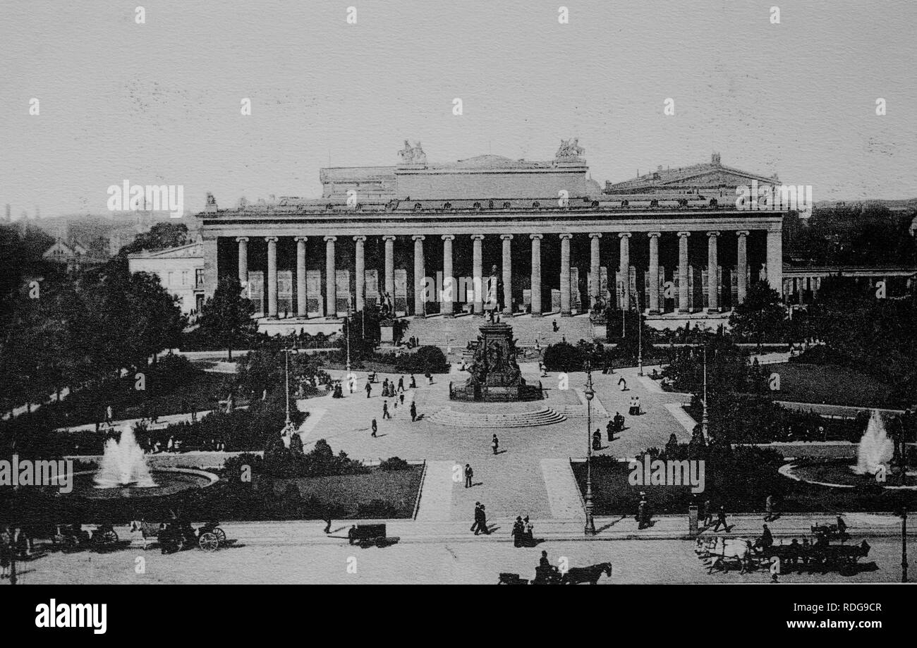 Lustgarten Park und Altes Museum Altes Museum, Berlin, historisches Foto von um 1899 Stockfoto