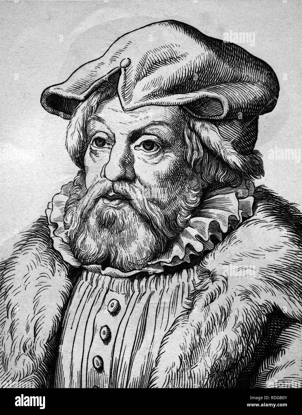 Gregor von Brück, Pontanus, Gregor Heinz, Politiker und sächsische Kanzler der Reformation, 1484 - 1557 Stockfoto