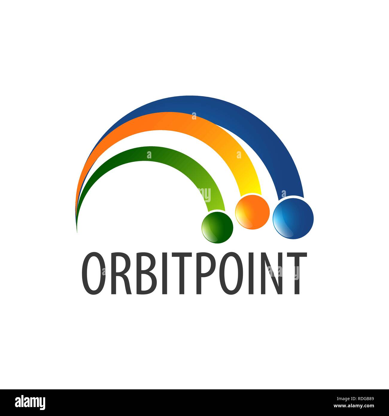 Orbit Punkt logo Konzept Design. Symbol grafische Vorlage element Vektor Stock Vektor