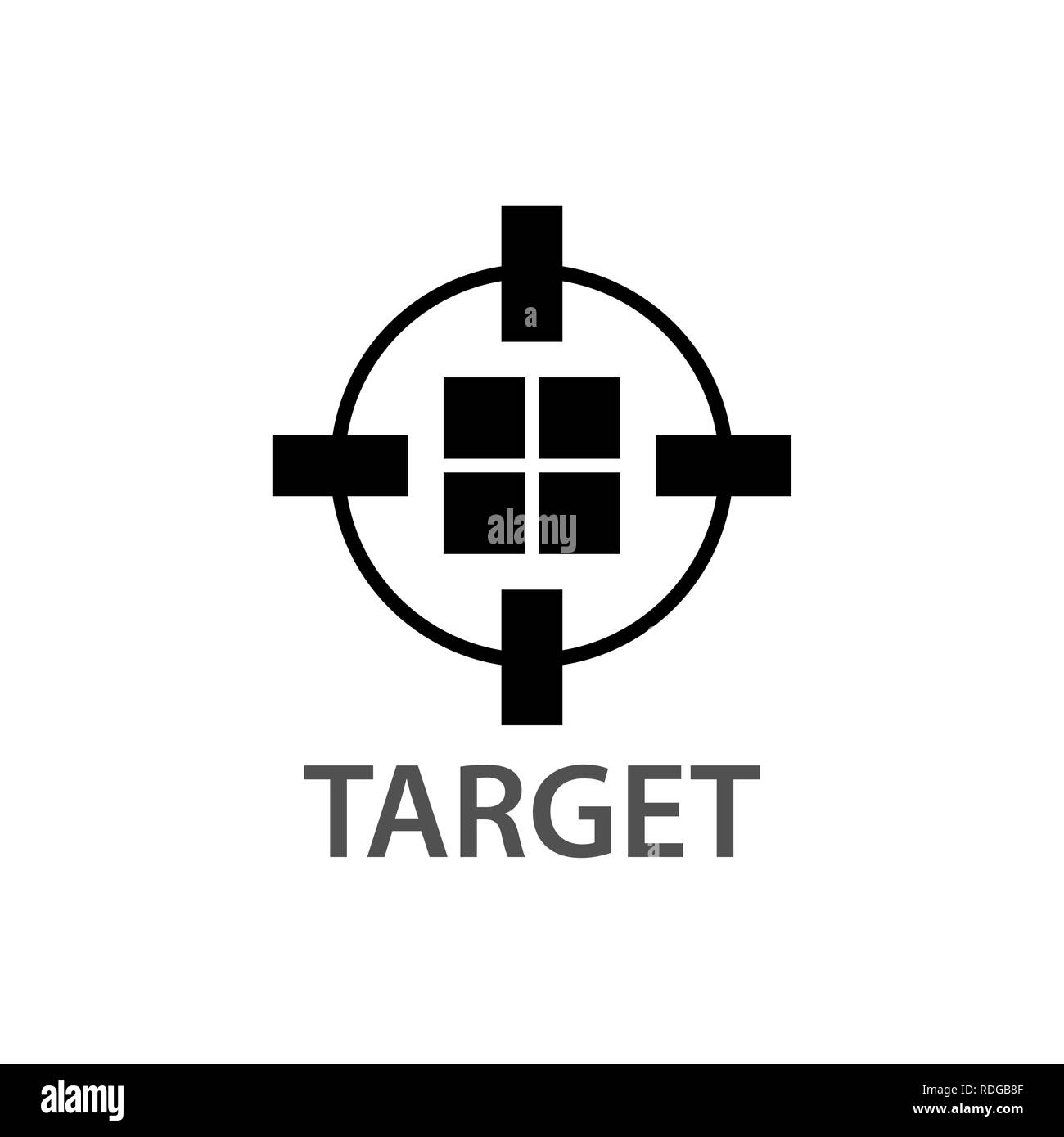 Kreis block Target logo Konzept Design. Symbol grafische Vorlage element Vektor Stock Vektor