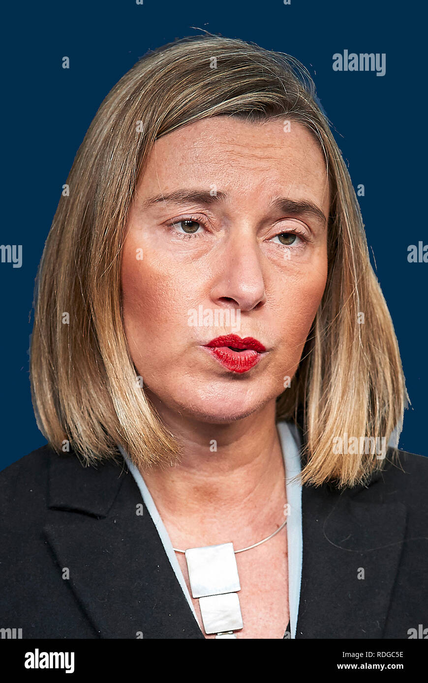 Federica Mogherini - * 16.06.1973: Italienische Politiker und der Hohe Vertreter für Außen- und Sicherheitspolitik der Europäischen Union. Stockfoto