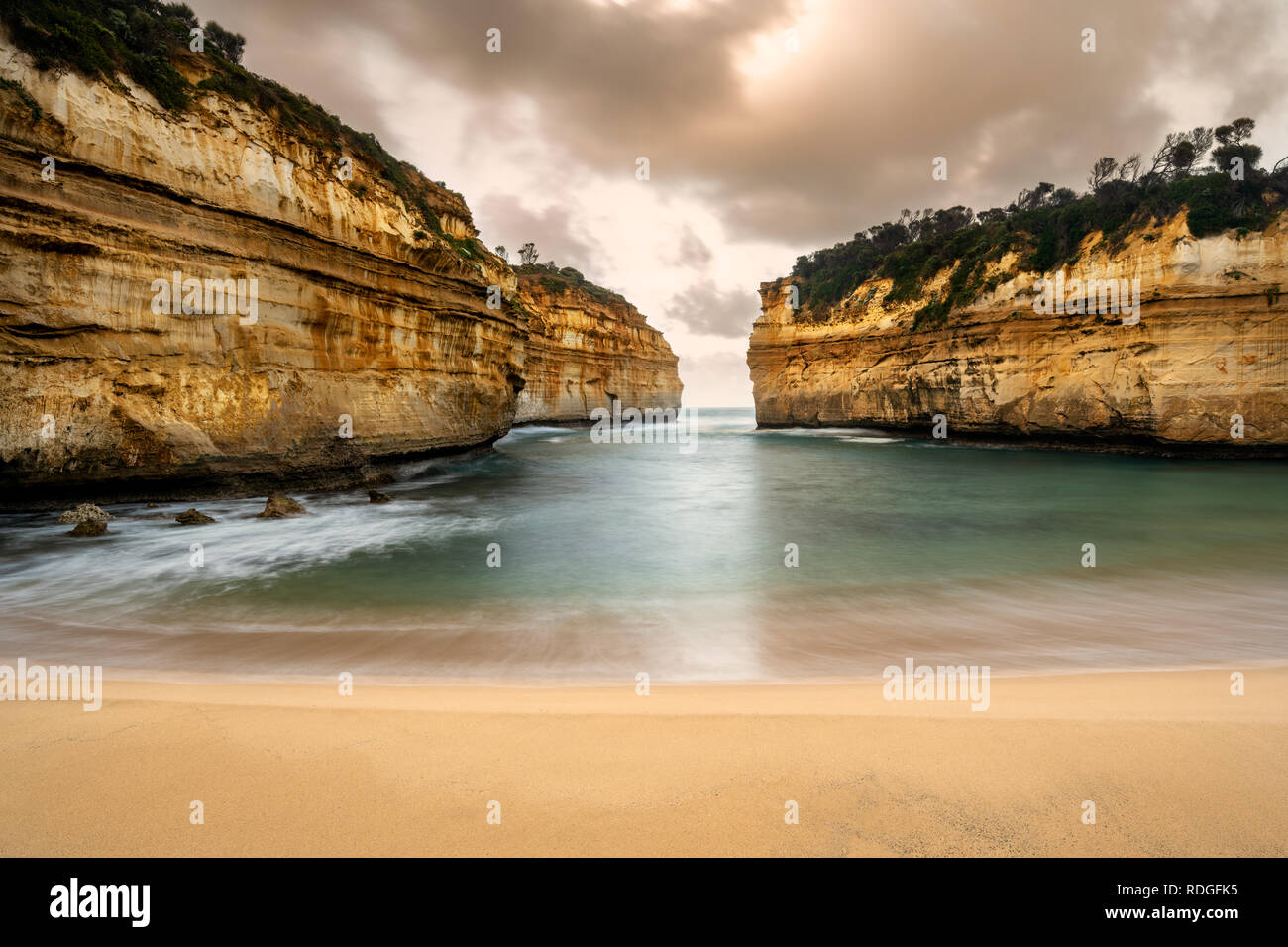 Loch Ard Gorge ist benannt nach dem historischen Schiff Tragödie hier geschah. Stockfoto