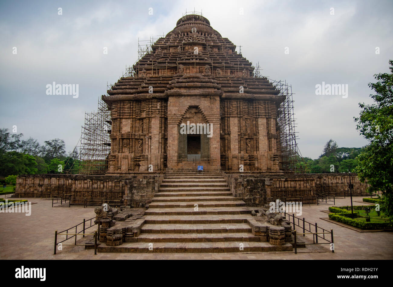 Sun Tempel, Konark. Exterieur. Stockfoto