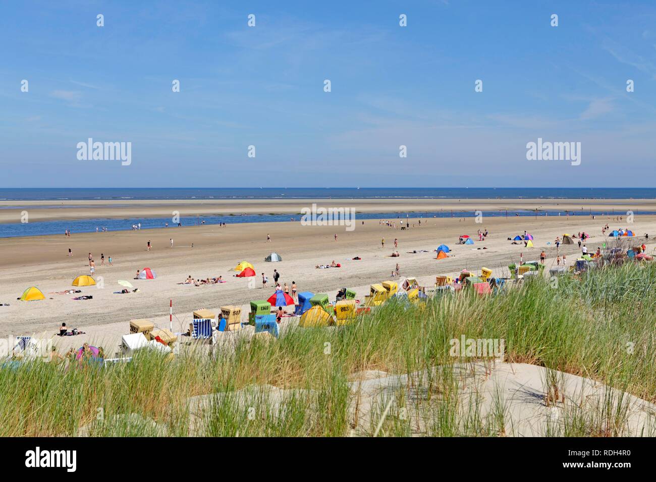 Strand, Langeoog, ostfriesische Insel, Ostfriesland, Niedersachsen Stockfoto