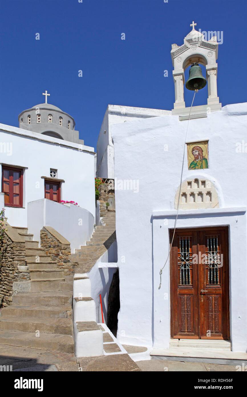 Kechrovouni Nonnenkloster, Insel Tinos, Kykladen, Ägäis, Griechenland, Europa Stockfoto