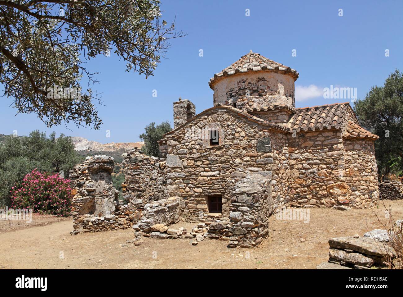 In der Nähe von Moni Panagia Damiotissa, Insel Naxos, Kykladen, Ägäis, Griechenland, Europa Stockfoto