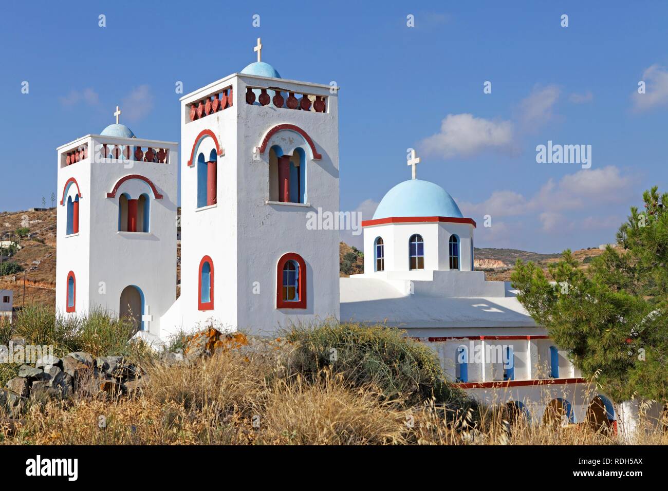 Kirche in Vivlos, Insel Naxos, Kykladen, Ägäis, Griechenland, Europa Stockfoto