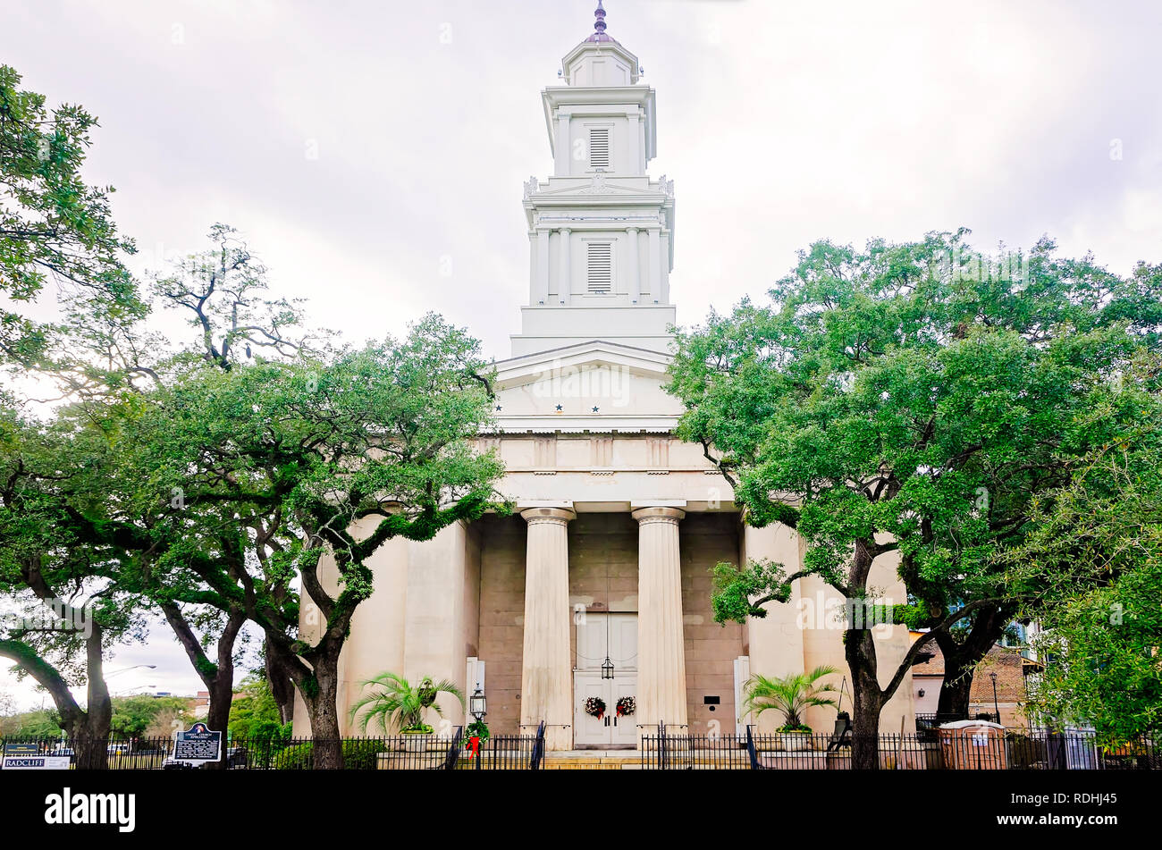 Die Christ Church Cathedral ist abgebildet, Dez. 23, 2018 in Mobile, Alabama. Die Kirche wurde im Jahre 1823 errichtet. Stockfoto