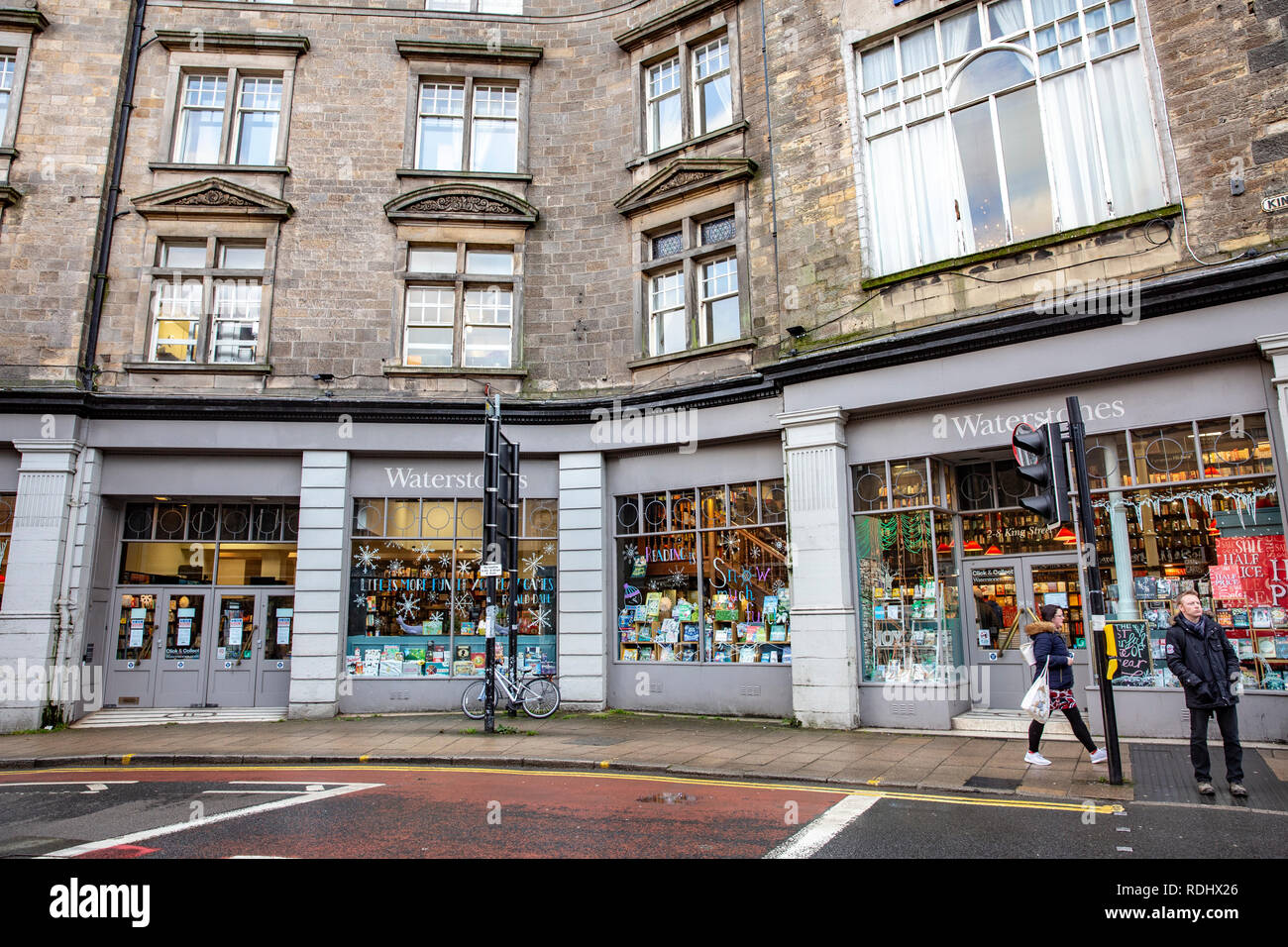 Waterstones Book Store in Lancaster City Center, Lancashire, England Stockfoto