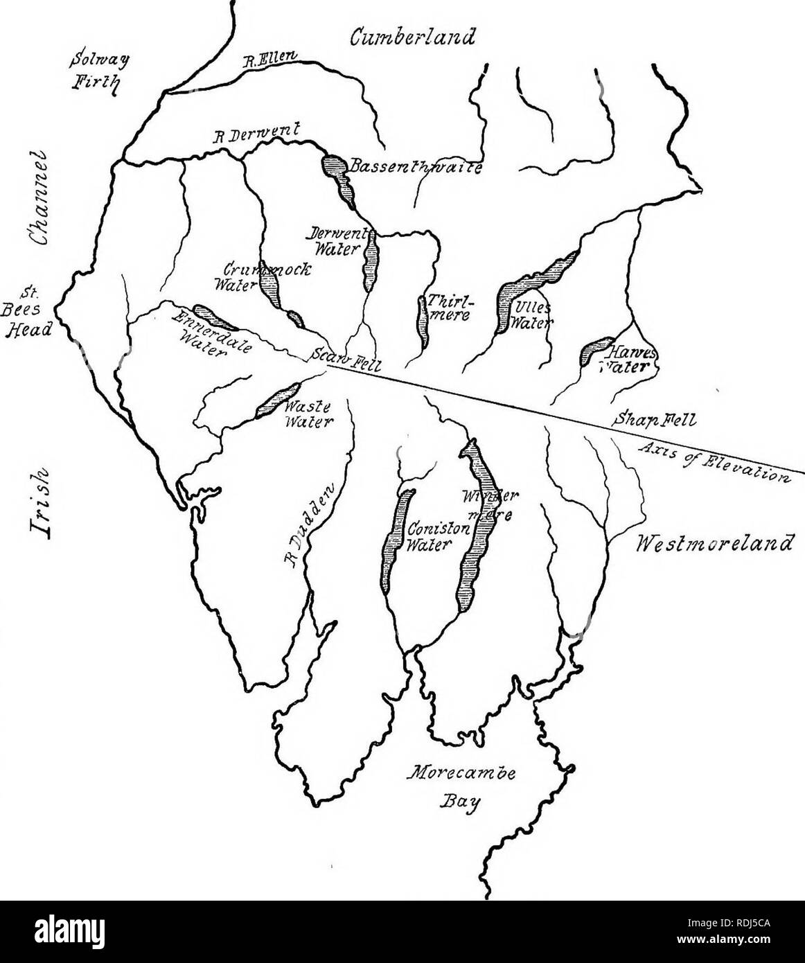 . Die Schönheiten der Natur und die Wunder der Welt, in der wir leben. Natural History; Physische Geographie; Astronomie. polway Cumberland. Kg. 37. - Karte des Lake District. Bitte beachten Sie, dass diese Bilder sind von der gescannten Seite Bilder, die digital für die Lesbarkeit verbessert haben mögen - Färbung und Aussehen dieser Abbildungen können nicht perfekt dem Original ähneln. extrahiert. Lubbock, John, Sir, 1834-1913. New York, London, Macmillan und Co. Stockfoto