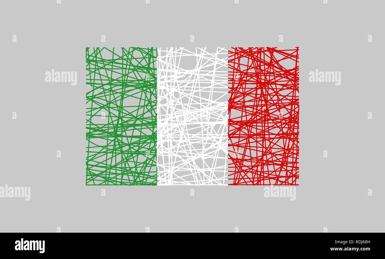 Italien Flagge Design Konzept Stock Vektor