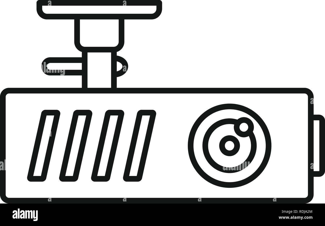 Auto dash Cam-Symbol. Übersicht Auto dash cam Vektor Symbol für Web Design auf weißem Hintergrund Stock Vektor
